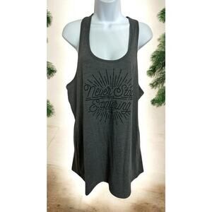 The North Face Gray Tank Top Sz XL Never Stop Exploring Athletic Shirt Outdoors